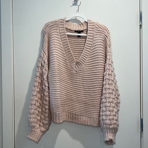Forever 21 Pink V-Neck Sweater